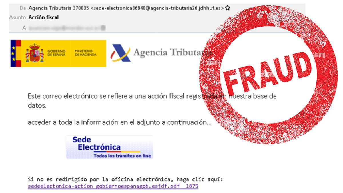 La Guardia Civil alerta de un correo que suplanta a la Agencia Tributaria