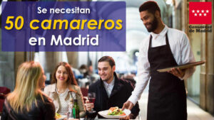 Se buscan 50 camareros para trabajar en Madrid