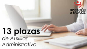 Oferta de 13 plazas de Auxiliar Administrativo en La Diputación Provincial de Badajoz