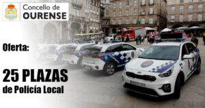 Oferta de 25 plazas de Policía Local en Ourense