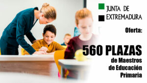 Oferta de 560 plazas de Maestros de Educación Primaria en La Junta de Extremadura