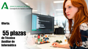 Oferta de 55 plazas de Técnico Auxiliar de Informática en SAS (Servicio Andaluz de Salud)